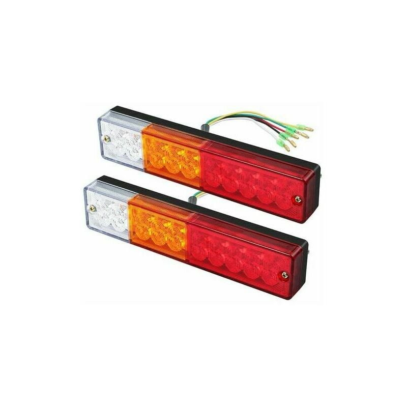 2 x led Tail Lights Reversing Lights Brake Turn Signal Lighting Taillight 40 led Univesel 12V for Trailer Truck Caravan uv Boat Motorhome Lighting
