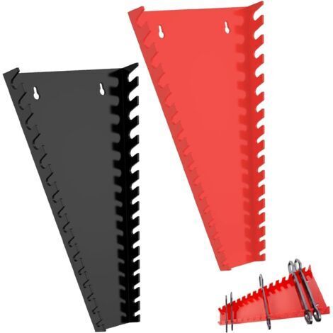 2 x Magnetic Adjustable Wrench Organizer, ABS Plastic Rack Door Standard Storage Organizer Keeper Tool Wrenches, Storage Holder for Adjustable Wrenches, Car Accessory