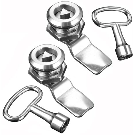 2 X Mailbox Lock Gas Electric Meter Key Triangular Threaded Cam Box Cabinet Drawer Furniture