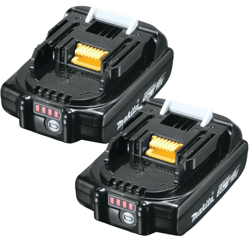 2 x Makita BL1820B 18v Lithium Ion 2.0ah Batteries - BL1820 Battery Indicator