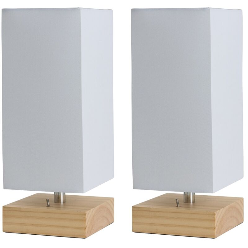 wooden bedside table lamp