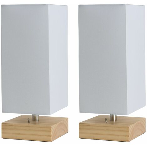 wooden bedside table lamps