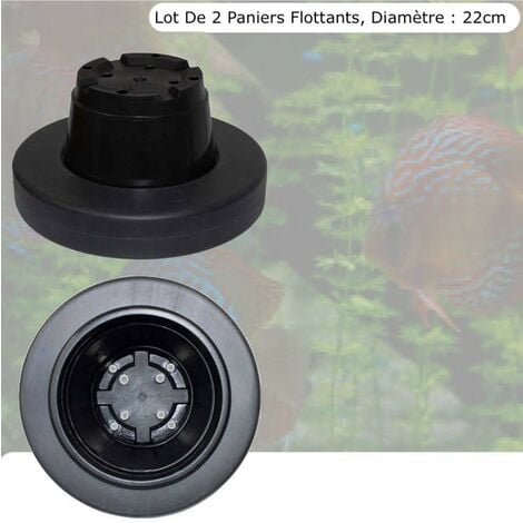 2 X Panier flottant 22 cm de diamètre pour plantes de bassins de jardin et étangs