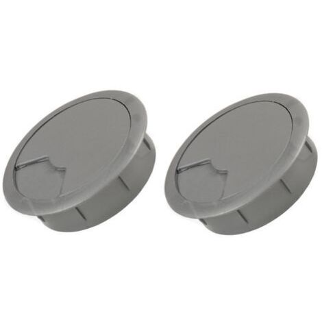 Lot De 10 Passe-câbles PVC Rectangulaires Noir Pour Bureau - Organisez Vos Câbles Facilement