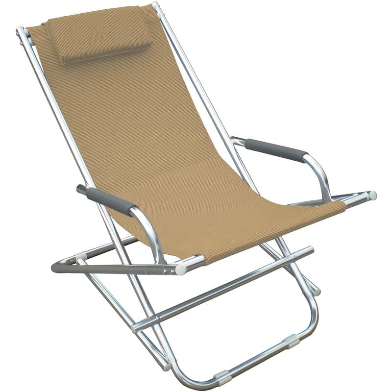 2 x playa aluminium chaise longue colombe gris