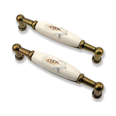 2 X Poignée de Meuble-Poignées pour Armoires de Cuisine-Poignées pour Meuble-Poignées pour Commodes-Poignées de Placard-Poignées de Cuisine-Poignées de Tiroir-Couleur Dorée L:96 mm