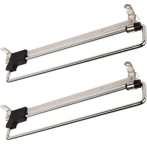 2 x Porte-Cintres Coulissant Portemonteaux Télescopic Porte-vêtements Extractible 300 mm