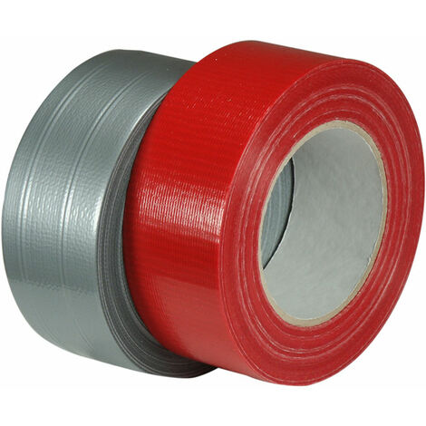 2 x Rollen Gewebeklebeband a 50m x 5cm in rot - Top Qualität