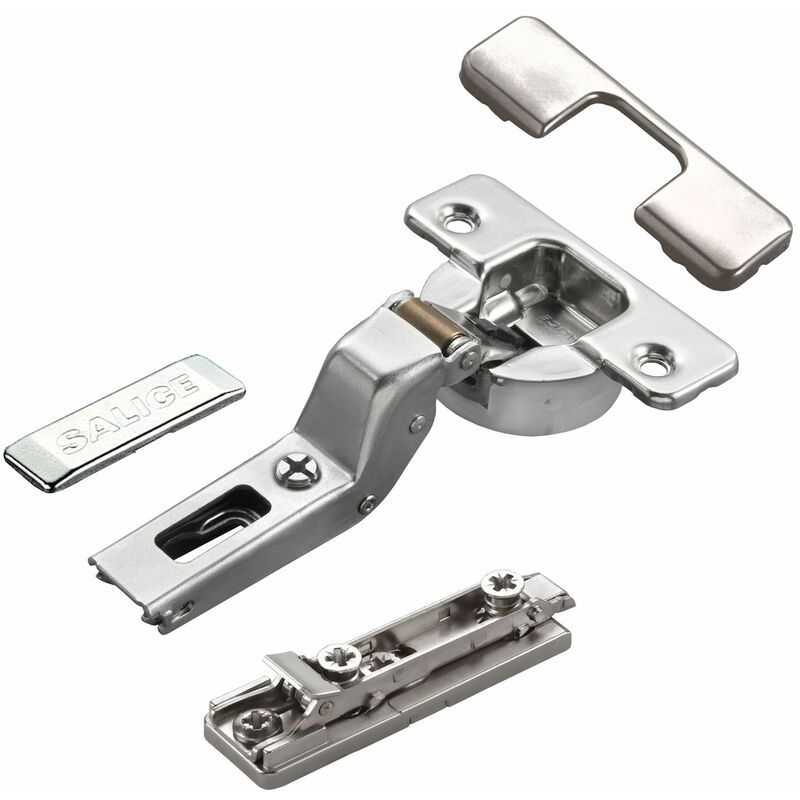 So-tech - 2 X Salice Topfband Serie 700 Mit Dämpfer Im Topf 110° Bohrbild T52 Innenanschlag Inkl. Linear-montageplatte Höhe 3 Mm Mit Euroschrauben,