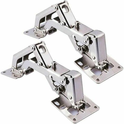 2 x stainless steel folding hinges for adjustable kitchen cabinets 130-175 degrees hinge