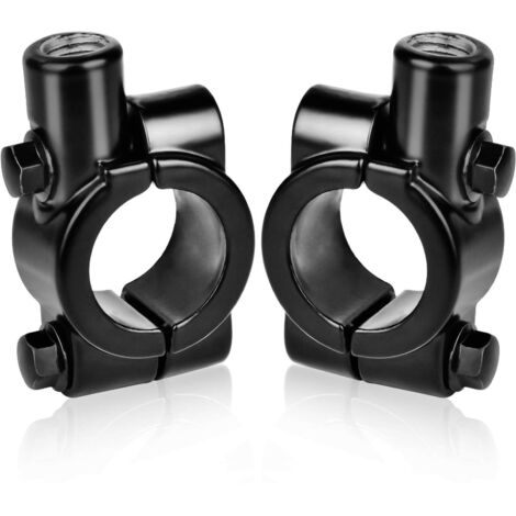 2 x Universal Motorcycle Handlebar Risers - 22mm - Black