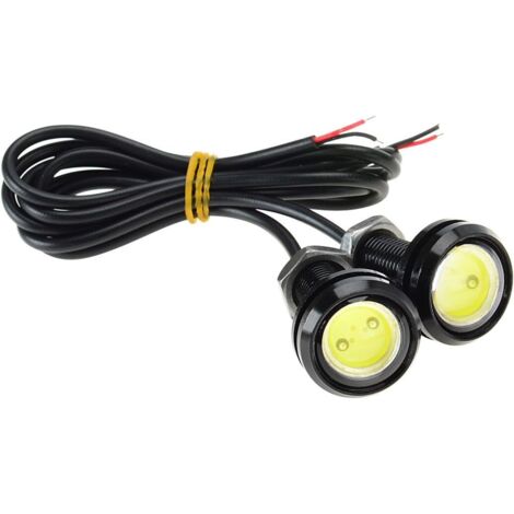 2 x universelle Hochleistungs-Eagle-Eye-LED-Glühbirnen für Rücklichter, Tagfahrlichter, Nebelscheinwerfer, Bremslichter, Motorrad – 9 W, Weiß