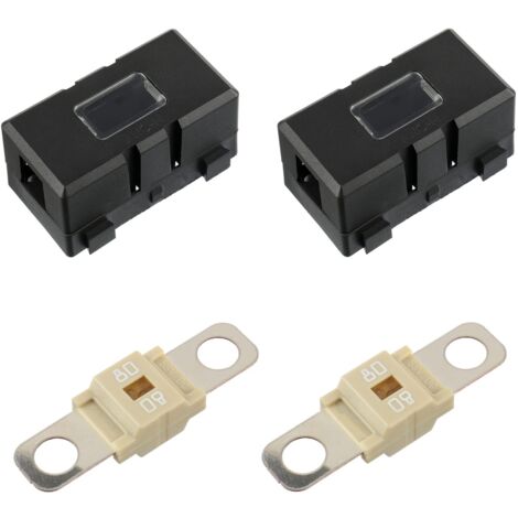2 Year Car Fuse Holder and 2 Midi Bolted High Current 80A Fuses for Cars, Trucks, Vehicles