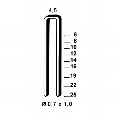 20 000 agrafes galvanisées O-06 - 4,5 x 6 x D. 0,7 x 1 mm - 6O-061 - Alsafix