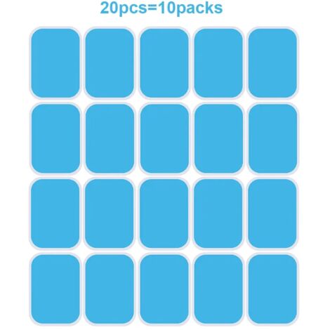20/10 électrodes en gel pour stimulation musculaire EMS, patchs auto-adhésifs pour appareil de massage abdominal, compatible avec l'appareil électrique Emsculpt  05221-AquaForge
