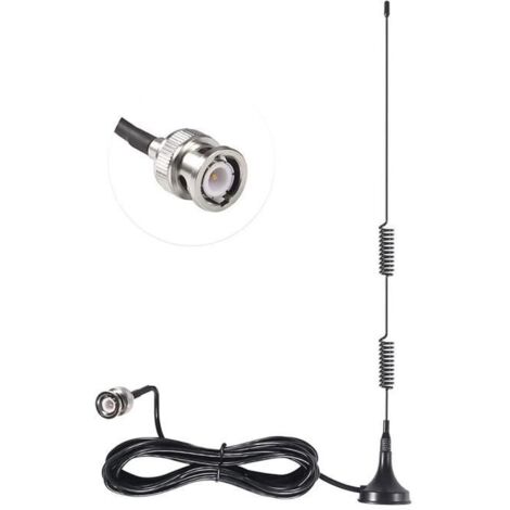 20-1300MHz mâle BNC - Antenne Vhf Uhf Radio Amateur De Police, Scanner De Radio Mobile, Base Magnétique, Ante
