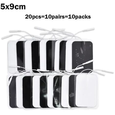 20/50/100 électrodes TENS pour appareil d'électrothérapie numérique (EMS), stimulateur musculaire, massage corporel, prise 2 mm 03727-AquaForge