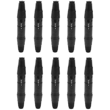 20 adaptateurs de câble d'extension pour microphone XLR mâle vers femelle à 3 broches --