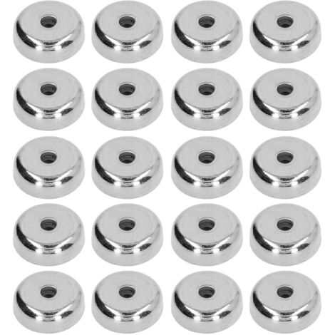 20 Aimants Ronds en Néodyme NdFeB avec Anneau Inox Anticorrosion pour Applications Industrielles