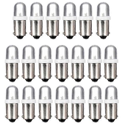 20 ampoules LED blanches T10 T11 BA9S T4W 1895 pour clignotants de voiture 12V [DB]-AquaForge