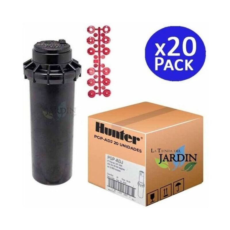 

Suinga - 20 Aspersor Hunter PGP-ADJ 3/4', Alcance 6,4 a 15,8 m