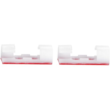 20 attaches-fils adhésives pour câbles, clips de bureau organisateur, lot de pinces de fixation (blanc)