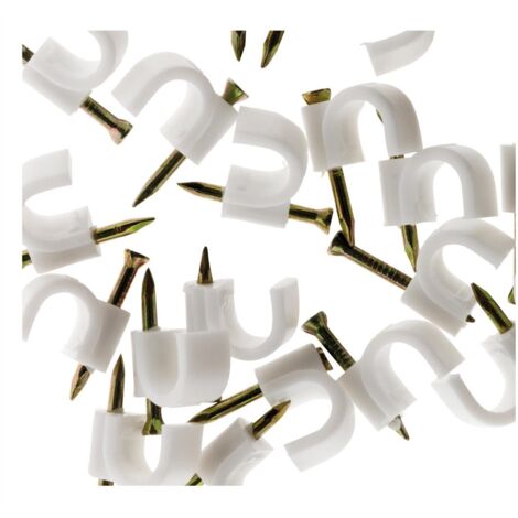 20 attaches plastiques Ø 10 blanc