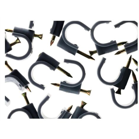 20 attaches plastiques Ø 20 gris