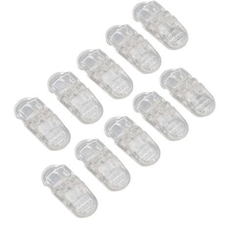 20 attaches pour appareils auditifs, cordon de fixation avec clip ABS transparent portable