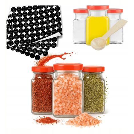 20 barattoli di miele e spezie regalo da 150 ml + 252 adesivi + coperchio fi 53