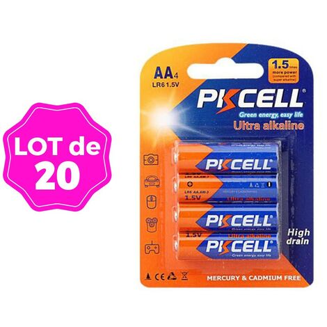 20 Batterien AA LR6 Ultra Alkaline PKCell 1.5V im