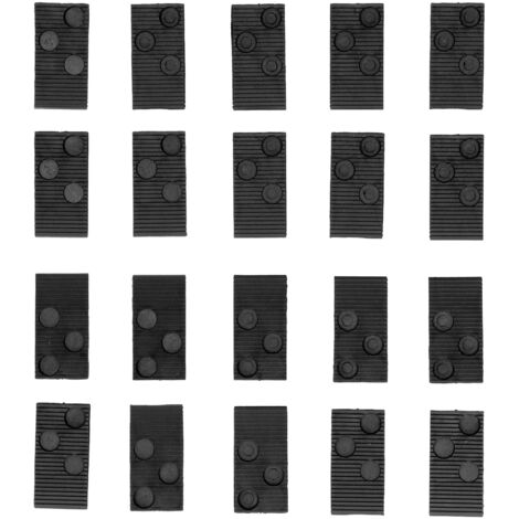 20 Blocs de Frappe pour Pose de Sol Stratifié et Carrelage - Kit d'Installation Complet Noir