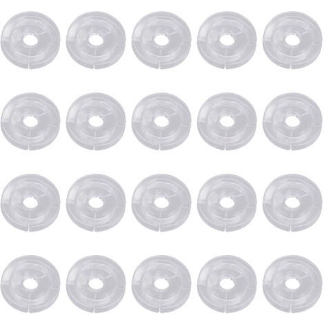 20 Bobines de Couture Transparentes 50mm en Acrylique Léger et Résistant pour Machine à Coudre