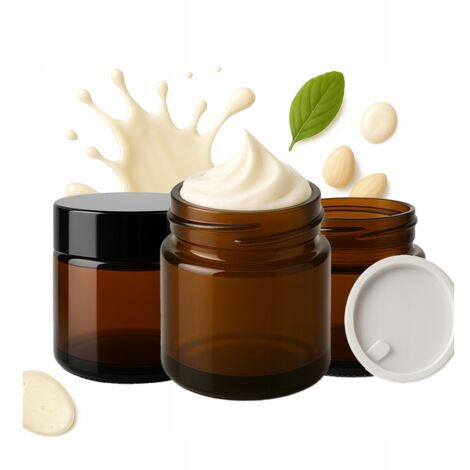 20 braune Glastiegel für Cremes, Kosmetika, Salben, 10 g, dunkle Glastiegel