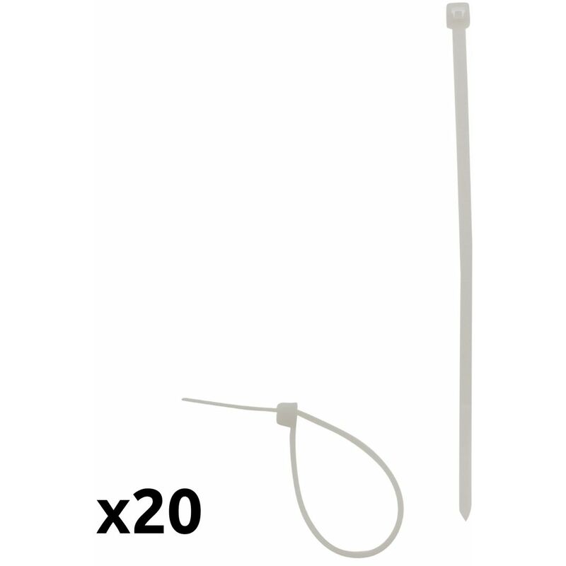 

20 bridas para cables 2,5x100mm - Zenitech