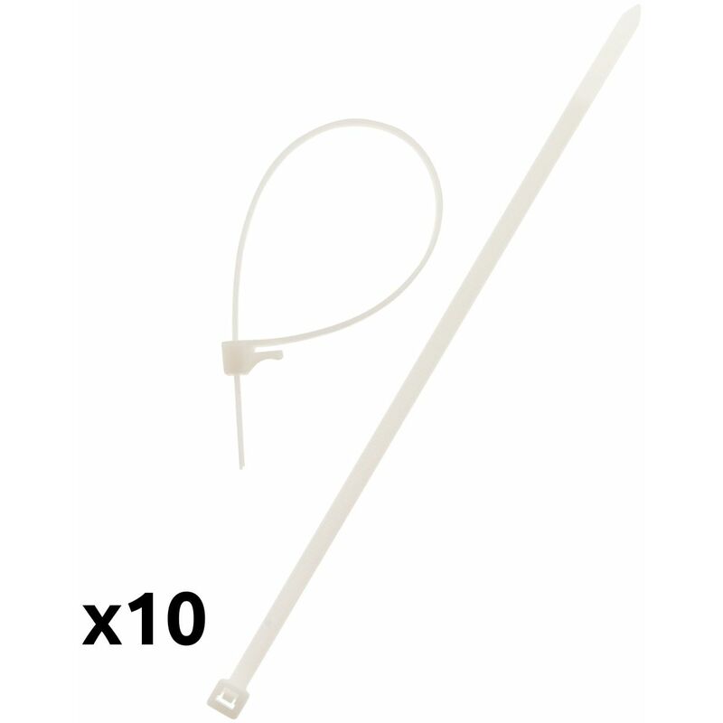 

10 bridas reutilizables para cables 4,8x200mm - Zenitech
