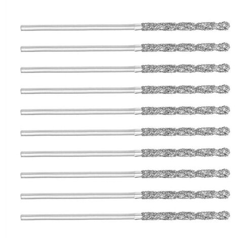 20 brocas de diamante HSS de 1 mm para vidrio, azulejos, cerámica, piedra y conchas.