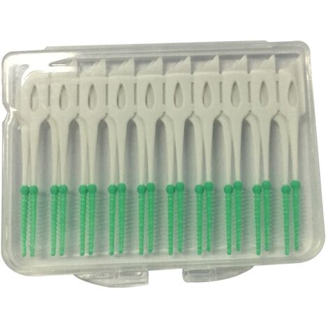 20 brossettes interdentaires jetables en silicone souple pour nettoyage dentaire et soin buccal