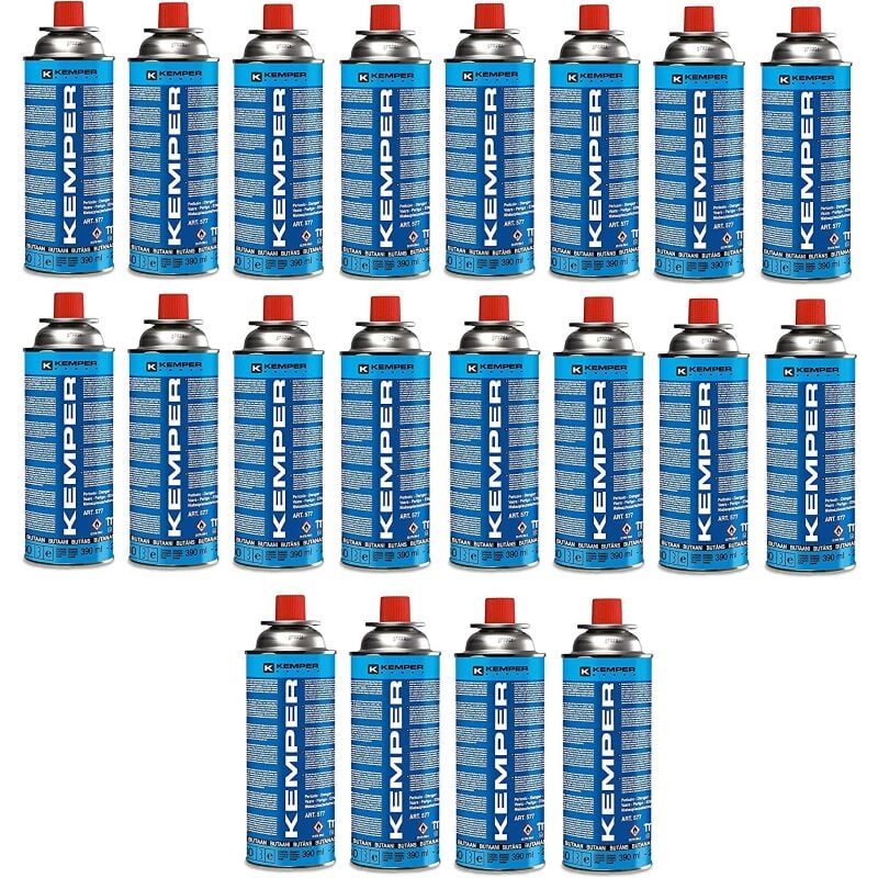 20 Cartouches Gaz Butane Kemper pour Petit Fourneau Camping Bouteille Recharge