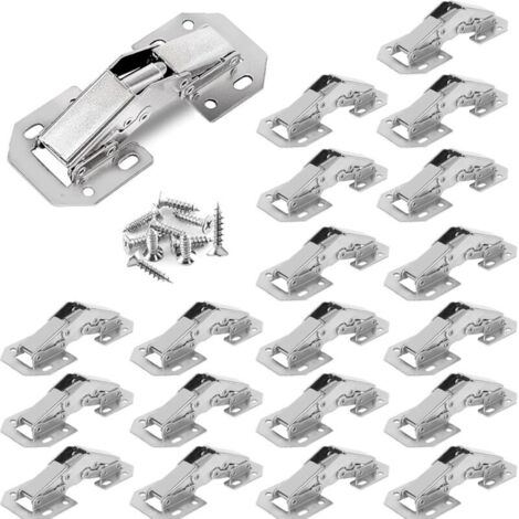 20 cerniere per ante di armadi, cerniere per mobili a 90° da 3 pollici, cerniere per ante di cucine, cerniere per armadi, cerniere per cassettiere per ante di mobili da cucina.