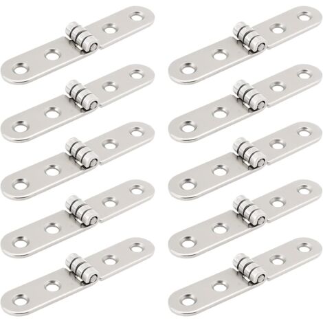 20 charnières pliantes à 180 degrés 76 x 15 mm Distance entre les trous 15 mm Charnières à sangle robustes adaptées