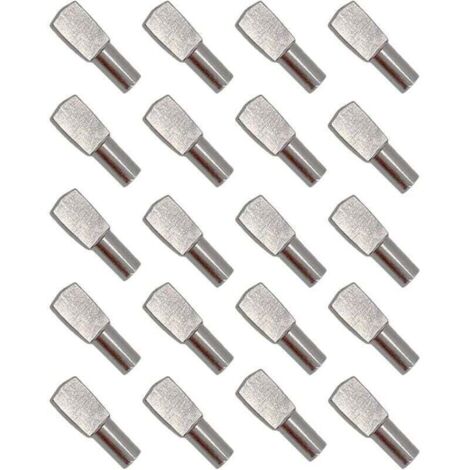 20 clavijas para estantes, XU, pasadores de soporte para estantes, soportes de placa de metal niquelado para gabinetes y accesorios de oficina5 mm-19 mm