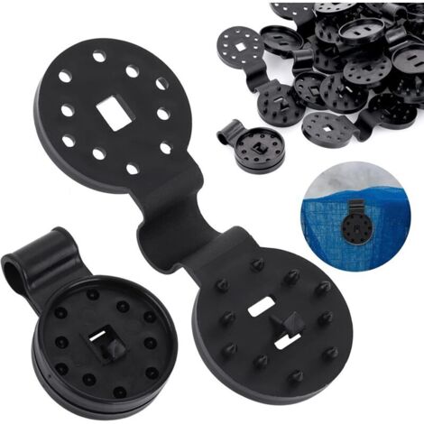 20 clips de fermeture robustes pour pare-soleil, clips en plastique résistants au vent, clips de fixation étanches pour bâches, dispositifs de fixation rapide pour camping-cars, bateaux et abris de te