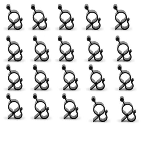 20 clips de fixation pour guirlande lumineuse (type crochet)