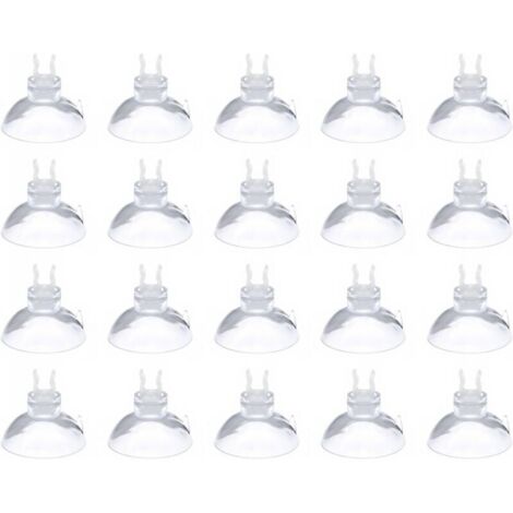 20 clips de ventosa para acuario de 4-6 mm, ventosa para manguera de aire, tubo de aire, abrazadera transparente para manguera de aire.
