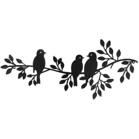 20 cm Art mural métal noir décor ferme, décoration murale suspendue pour salon bureau chambre