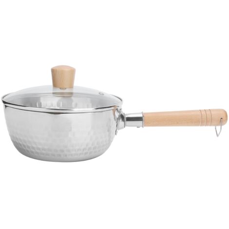 20 cm Edelstahl-Kochtopf mit Holzgriff für die Küche