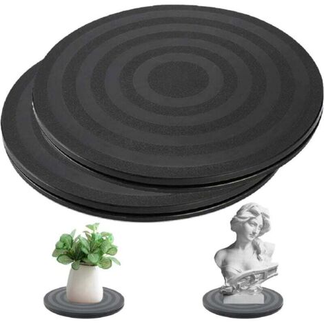 20 cm universeller drehbarer Plattenspieler, 360° stabiler drehbarer Plattenspieler, robuster Schwenkständer, drehbarer Plattenspieler für Topfpflanzen, Lautsprecher, Laptops, Monitore (20 cm, 2 Stück
