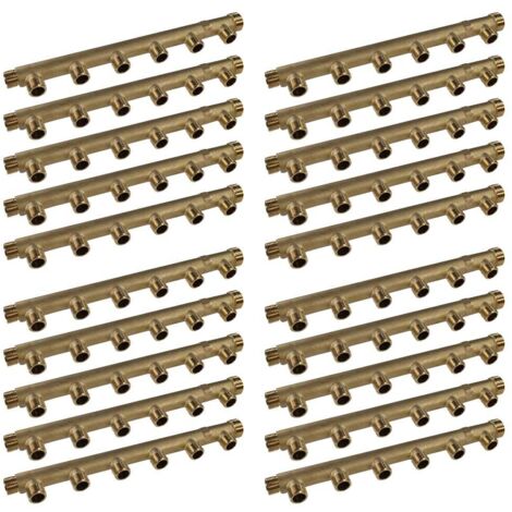 20 Collecteurs mâle femelle 3/4" (20/27) - 6 départs 1/2" (15/21) - Entraxe 50 mm - Arcanaute