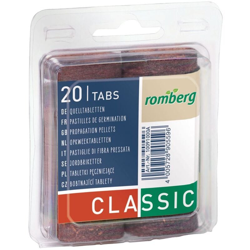 Romberg - 20 comprimés de source de noix de coco 36 mm ø, blister